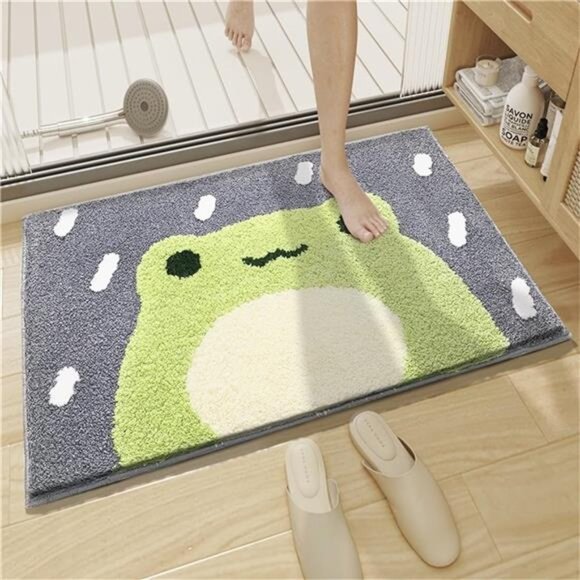 Bath Mat Cute Shower Rug, Luxury Shaggy High Absorbent and Anti Slip - Picture 2 of 8